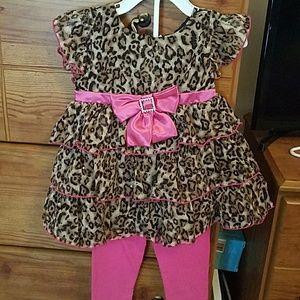 Toddler 2 piece leopard set